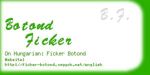 botond ficker business card